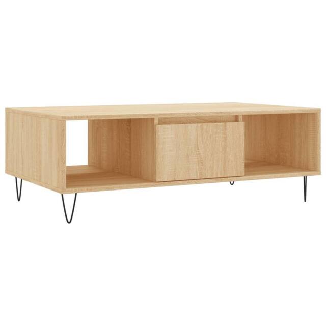 Berkfield Home Coffee Table Sonoma Oak 104x60x35 cm Engineered Wood in Light Tan - Size: 104 x 60 x 35 cm - image 1