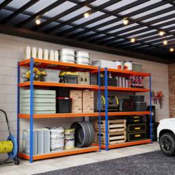 Costway 4-Tier Metal Storage Shelving Unit 181 x 61 x 203 cm Utility Storage - thumbnail 4