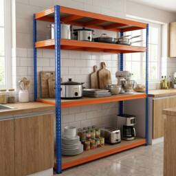 Costway 4-Tier Metal Storage Shelving Unit 181 x 61 x 203 cm Utility Storage - thumbnail 5
