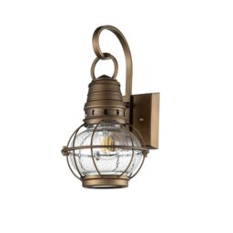 Netlighting Kichler Bridgepoint Outdoor Wall Lantern Natural Brass IP44 in Yellow - thumbnail 2