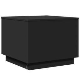 Berkfield Home Modern Coffee Table with LED Lights Black 50x50x40 cm - Size: 50 x 50 x 40 cm - thumbnail 9