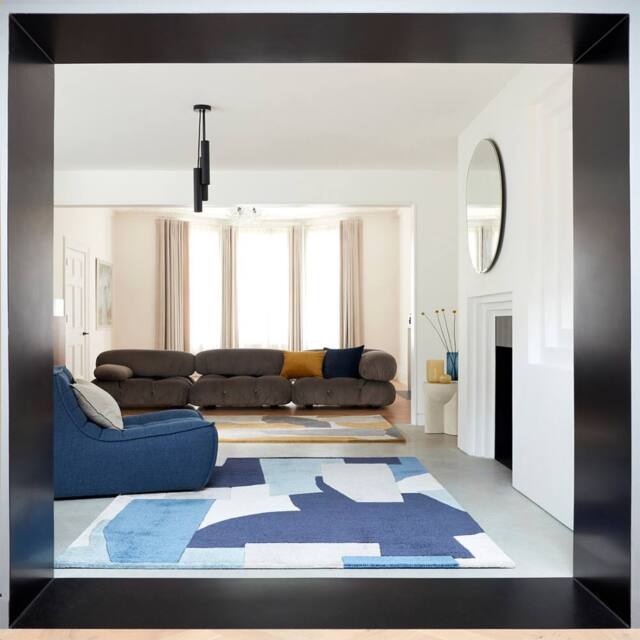 The Rug Shop UK Blue Handmade Modern Abstract Pet Easy To Clean Area Rug - Size: 200 cm x 290 cm - image 1