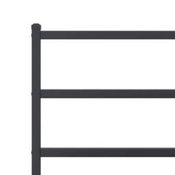 Berkfield Home Metal Bed Frame without Mattress with Headboard Black 120x190cm - Size: 120x190 cm - thumbnail 8