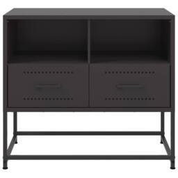 Berkfield Home TV Cabinet Black 68x39x60.5 cm Steel - thumbnail 6