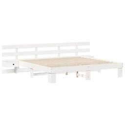 Berkfield Home Modern with Drawer White 200 x 200 cm Wood - thumbnail 3