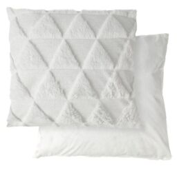 New Edge Blinds Newton Triangle Collection Soft Touch Cushion Cover in White - Size: 43 cm x 43 cm - thumbnail 1