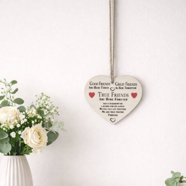 Marco Paul Wooden Good Friends Plaque in Beige - image 1