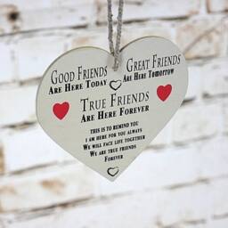 Marco Paul Wooden Good Friends Plaque in Beige - thumbnail 3