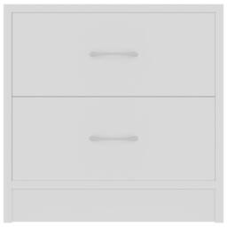 Berkfield Home Bedside Cabinet White 40x30x40 cm Engineered Wood - Size: 40 x 30 x 40 cm - thumbnail 4