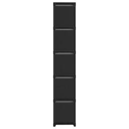 Berkfield Home Modern 15-Cube Display Shelf with Boxes Black 103x30x175.5 cm Fabric