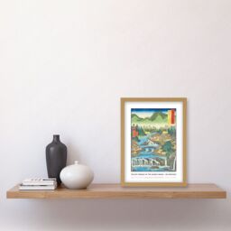 Artery8 The Hot Springs of the Shuzen Temple Izu Province Utagawa Hiroshige Japan Woodblock Classic Collection Artwork Framed Wall Art Print A4 - thumbnail 2