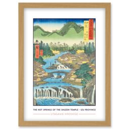 Artery8 The Hot Springs of the Shuzen Temple Izu Province Utagawa Hiroshige Japan Woodblock Classic Collection Artwork Framed Wall Art Print A4 - thumbnail 1