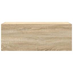 Berkfield Home Bathroom Wall Cabinet Sonoma Oak 80x25x30 cm Engineered Wood in Brown - Size: 80 x 25 x 30 cm - thumbnail 6