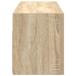 Berkfield Home Bathroom Wall Cabinet Sonoma Oak 80x25x30 cm Engineered Wood in Brown - Size: 80 x 25 x 30 cm - thumbnail 7