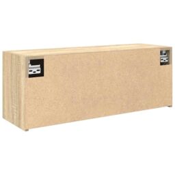 Berkfield Home Bathroom Wall Cabinet Sonoma Oak 80x25x30 cm Engineered Wood in Brown - Size: 80 x 25 x 30 cm - thumbnail 8