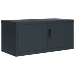 Berkfield Home File Cabinet Anthracite 90x40x110 cm Steel in Black - Size: 90 x 40 x 110 cm - thumbnail 3