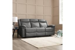 Home Detail Rowan 3 Seater Manual Recliner Sofa in Dark Grey