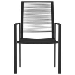 Berkfield Home 5 Piece Garden Dining Set Black - thumbnail 4