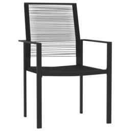 Berkfield Home 5 Piece Garden Dining Set Black - thumbnail 3