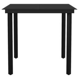 Berkfield Home 5 Piece Garden Dining Set Black - thumbnail 6