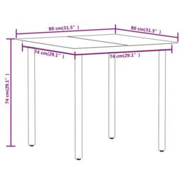 Berkfield Home 5 Piece Garden Dining Set Black - thumbnail 8
