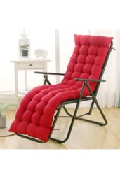 Living and Home Comfortable Lounge Cushion, 48cm W x 170cm D x 8cm H in Red - Size: 48 cm W x 170 cm D x 8 cm H - thumbnail 2