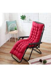 Living and Home Comfortable Lounge Cushion, 48cm W x 170cm D x 8cm H in Red - Size: 48 cm W x 170 cm D x 8 cm H - thumbnail 1