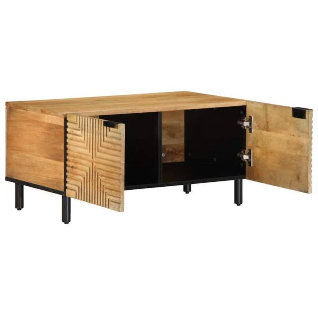 Berkfield Home Beautiful Coffee Table Brown 80x50x40 cm Solid Wood Mango - Size: 80 x 50 x 40 cm - image 1