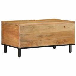 Berkfield Home Beautiful Coffee Table Brown 80x50x40 cm Solid Wood Mango - Size: 80 x 50 x 40 cm - thumbnail 5
