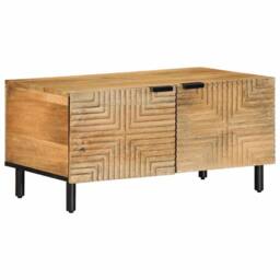 Berkfield Home Beautiful Coffee Table Brown 80x50x40 cm Solid Wood Mango - Size: 80 x 50 x 40 cm - thumbnail 2
