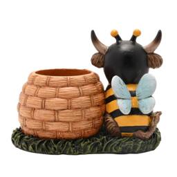 Country Living Highland Cow With Beehive Planter in Brown - thumbnail 6