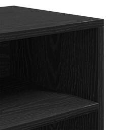 Berkfield Home Book Cabinet Black 60x30x71.5 cm Engineered Wood - thumbnail 7