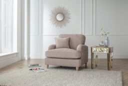 The Great Sofa Company Orla Arm Chair Manhattan Apricot in Taupe