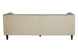 Premier Housewares Interiors By Premier Velvet Uphoplstered 3 Seat Velvet Sofa, Durable Three Seater Sofa, Versatile Button Tufted Sofa in Brown - thumbnail 2