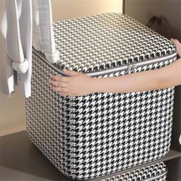 VOGREX 3pcs 180L Thickened Dustproof Storage Bags Clothes Quilt Organizer in Black - thumbnail 3