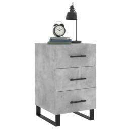 Berkfield Home Bedside Cabinet Concrete Grey 40x40x66 cm Engineered Wood - Size: 40 x 40 x 66 cm - thumbnail 3