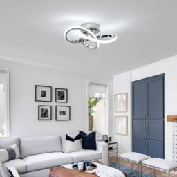 COMELY LED Ceiling Light, 30 W Flower Shape Ceiling Lights, 6500K, Silver - thumbnail 2