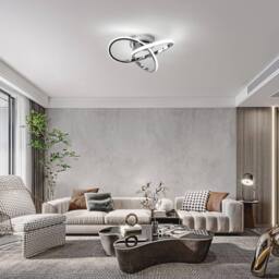 COMELY LED Ceiling Light, 30 W Flower Shape Ceiling Lights, 6500K, Silver - thumbnail 4