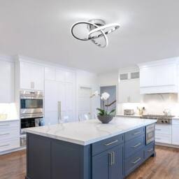 COMELY LED Ceiling Light, 30 W Flower Shape Ceiling Lights, 6500K, Silver - thumbnail 3