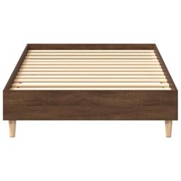 Berkfield Home Bed Frame No Mattress Brown Oak 90x200 cm Engineered Wood - thumbnail 5