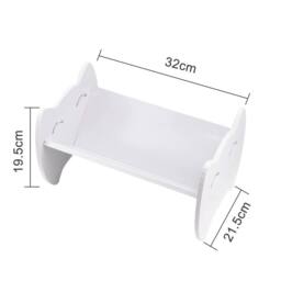 SPETLEK White Desktop Bookshelf Storage Rack for Books, Toys Office Supplies - thumbnail 2