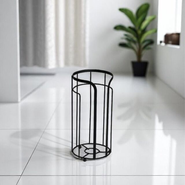 Showerdrape Dante Modern 2Spare Paper Holder - Bathroom Storage in Black or Chrome - image 1