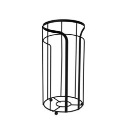 Showerdrape Dante Modern 2Spare Paper Holder - Bathroom Storage in Black or Chrome - thumbnail 3
