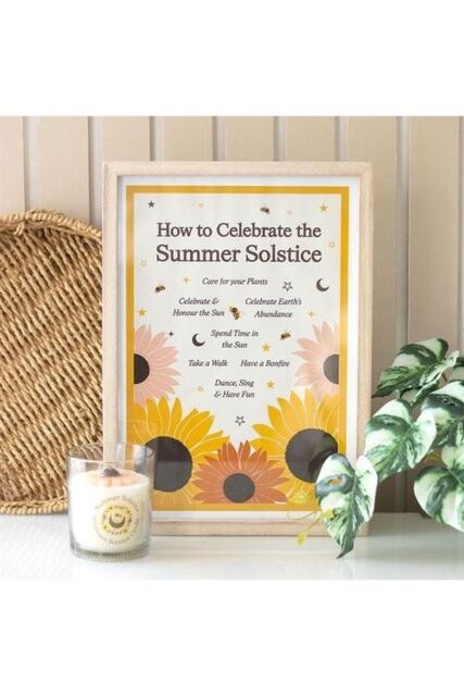 KDMD How to Celebrate the Summer Solstice Framed Wall Art Print in White - image 1