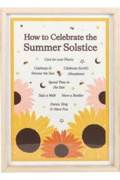 KDMD How to Celebrate the Summer Solstice Framed Wall Art Print in White - thumbnail 2