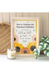 KDMD How to Celebrate the Summer Solstice Framed Wall Art Print in White - thumbnail 1