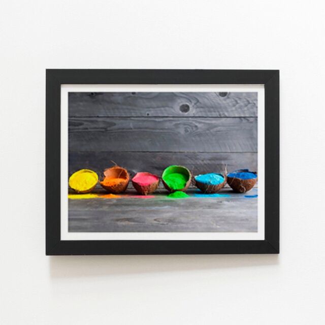 "Warren Reed - Designer Bright Coconuts Framed Art Print in Black - Size: W24"" x H36""" - image 1
