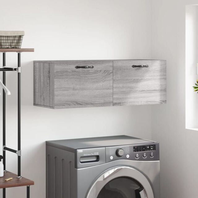 Berkfield Home Wall Cabinet Grey Sonoma 100x36.5x35 cm Engineered Wood - image 1