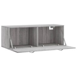 Berkfield Home Wall Cabinet Grey Sonoma 100x36.5x35 cm Engineered Wood - thumbnail 6