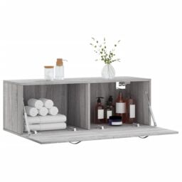 Berkfield Home Wall Cabinet Grey Sonoma 100x36.5x35 cm Engineered Wood - thumbnail 4